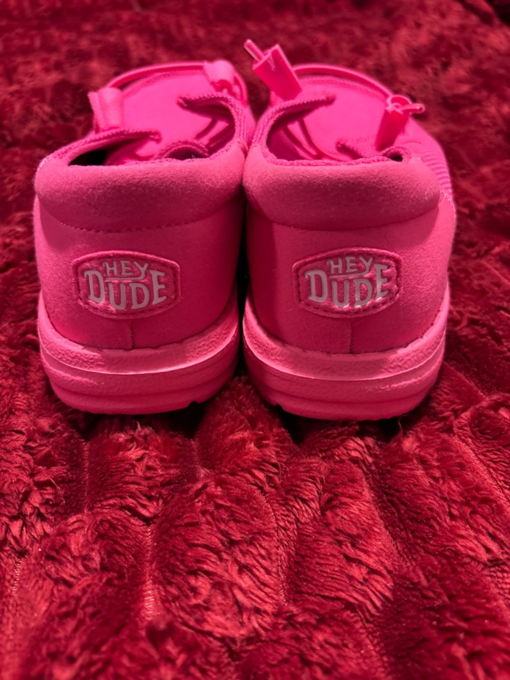 Hey Dude Women's Slip-On Moccasins in Bright Pink - Picture 5 of 8